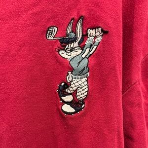 ACME Disney Old School Burgundy Polo Bugs Bunny - oversized large